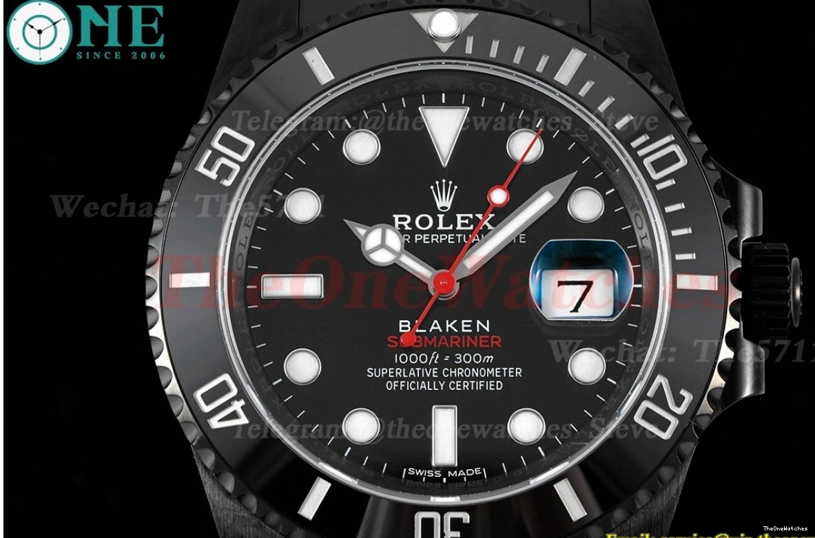 Dot SS Submariner 40mm Black VS3135 DLC V6F Blaken 0416